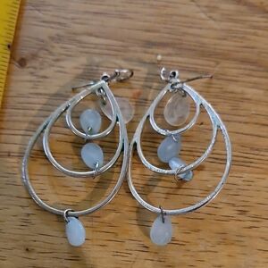 Elegant Silver and Blue Teardrop Earrings